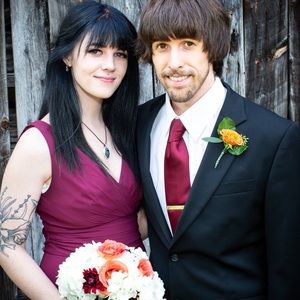 Bridesmaid dress David’s Bridal size 0 (wine)